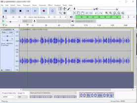 Bild von Benutzeroberfläche des Programms Audacity