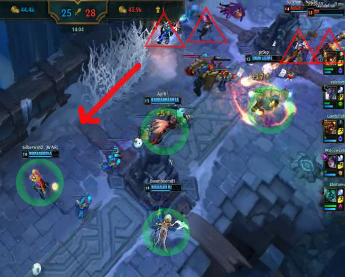 Bild einer Situation im Videospiel League of Legends