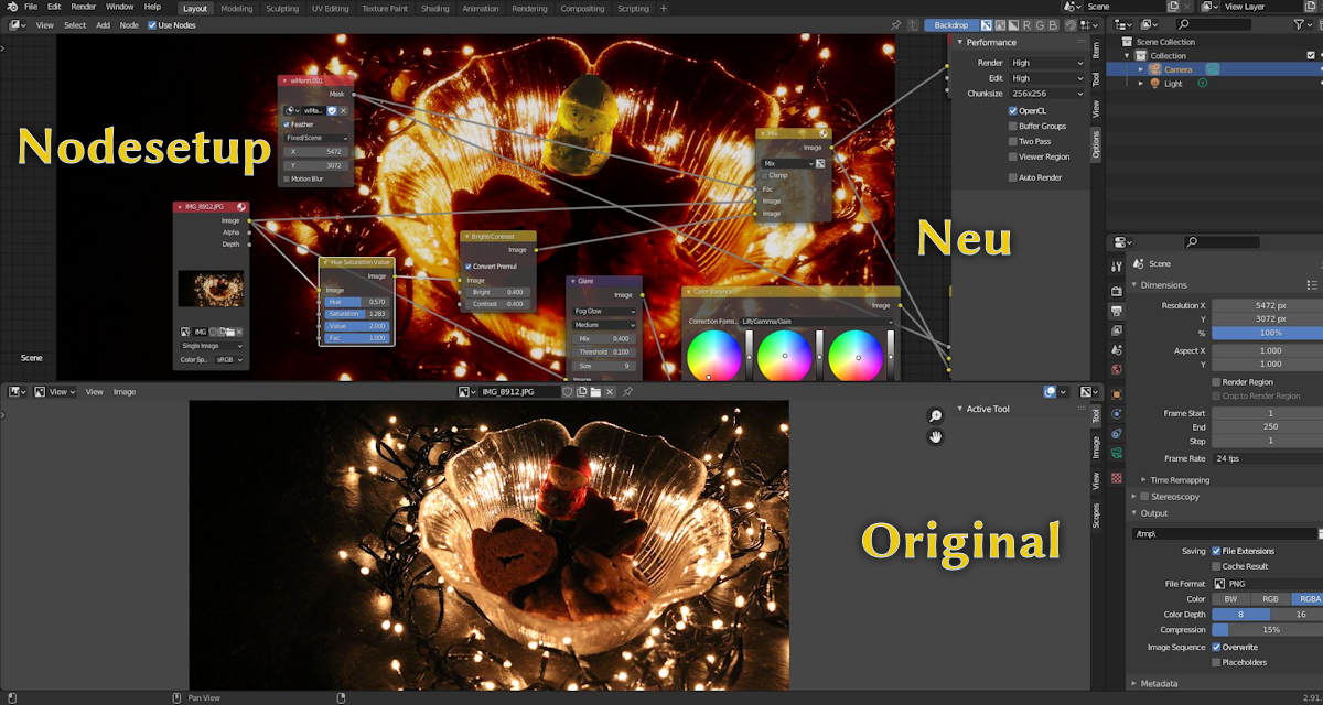 Bild von Benutzeroberfläche des Programms Blender